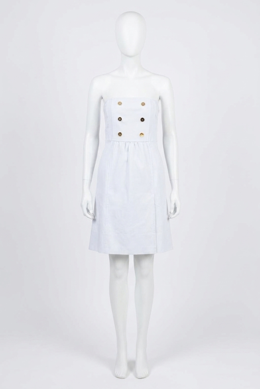 NEW GRETCHEN SCOTT sailor dress solid in white